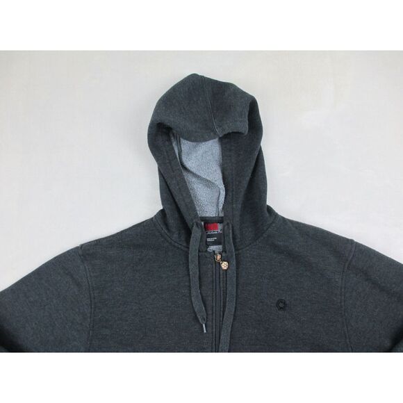 Southpole Sweater Mens Small Gray Logo Full Zip Y2K Hip Hop‎ Hooded* - Picture 3 of 12